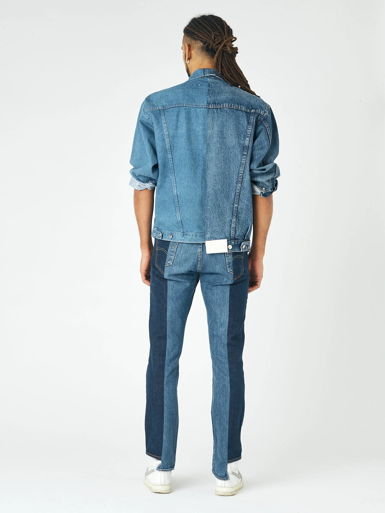Men's Classic Denim Jacket Mid Blue - Image 7