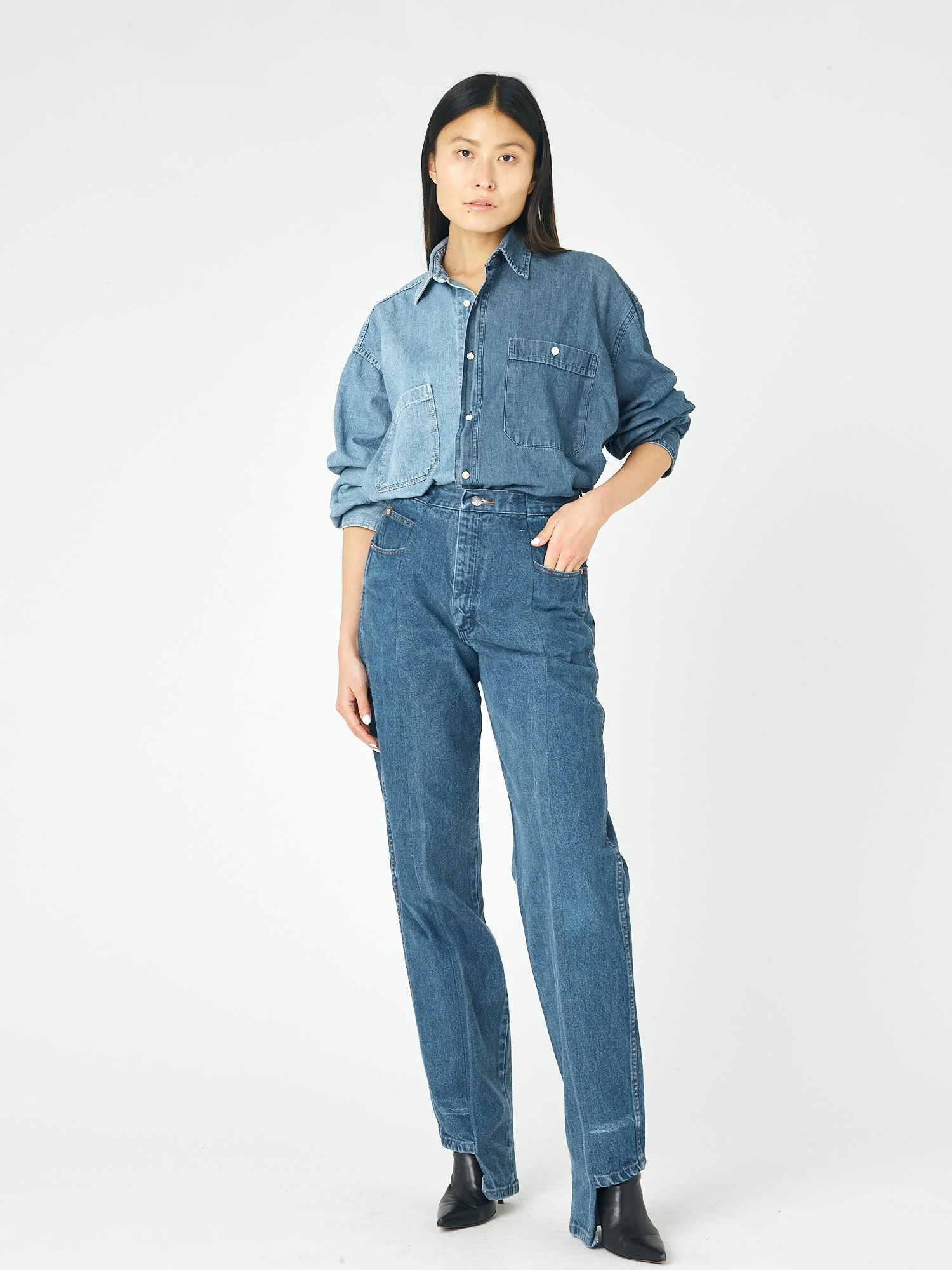 Boyfriend Jean Mid Blue - Image 3